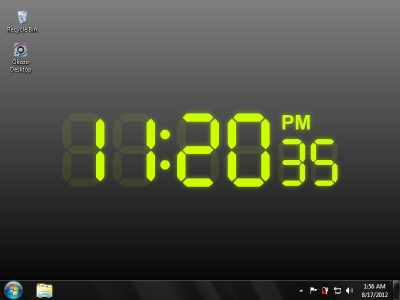 Fading Digital Clock Wallpaper Screenshot